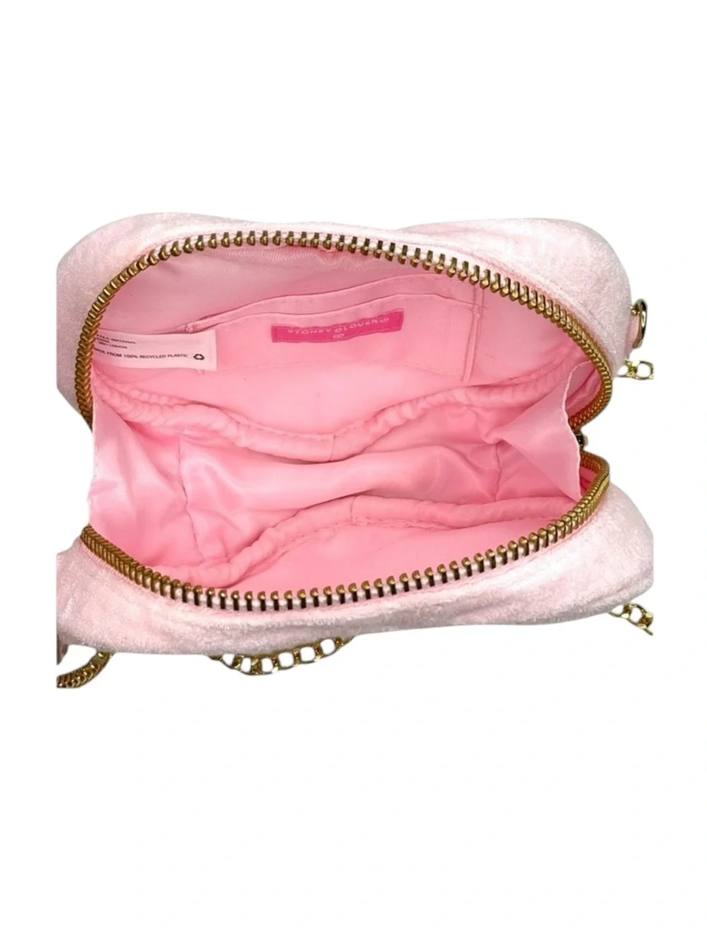 SCL x Target ☻︎ Terry Heart Crossbody Bag ☻︎ Smiley L Initial Patches ☻︎ Pink ☻︎
